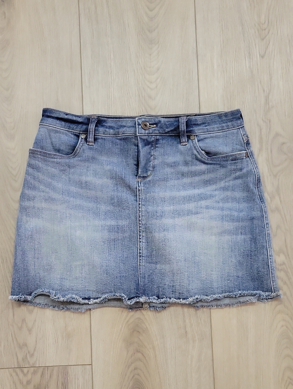 Carve Designs Light Wash Denim Mini Skirt - Faded Blue